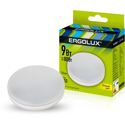  Ergolux LED-GX53-9W-GX53-3K,  84