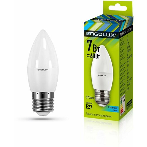   Ergolux LED-C35-7W-E27-4K,  46