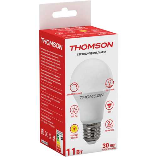 THOMSON LED A60 11W 900Lm E27 3000K DIMMABLE,  538