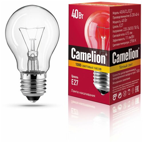 Camelion   E27 40 Camelion 40/A/CL/E27,  286