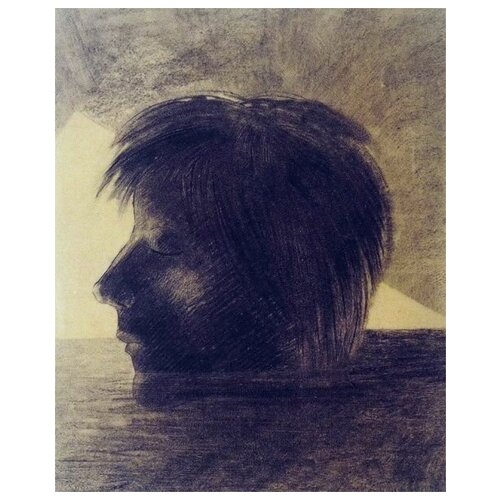       (Der Kopf auf dem Wasser)   40. x 49.,  1700