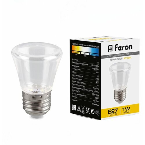   Feron LB-372   E27 1W 2700K,  55