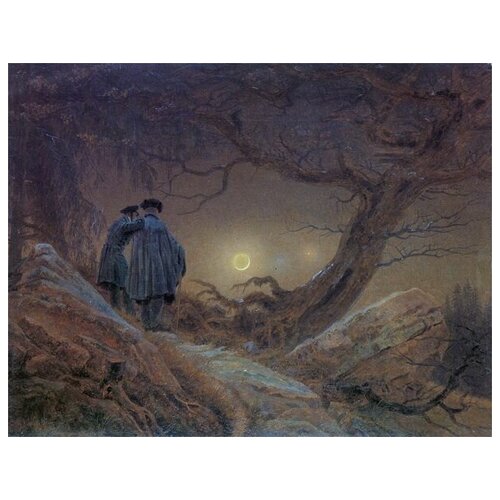       (Two men contemplating the moon)    52. x 40.,  1760