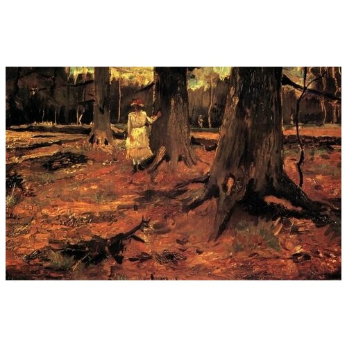         (Girl in White in the Woods)    63. x 40.,  2050
