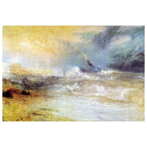         (Waves Breaking on a Lee Shore) Ҹ  74. x 50.,  2650