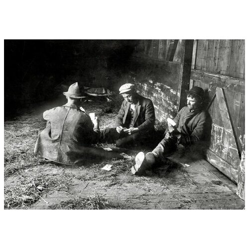        (Workers playing cards) 57. x 40.,  1880