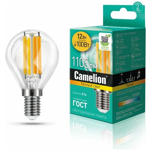   Camelion LED12-G45-FL/830/E14,  215