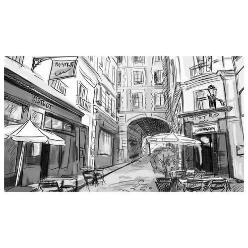       (Street with cafes) 71. x 40.,  2230