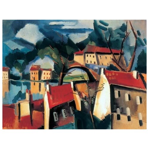        (Houses with red roofs)   53. x 40.,  1800