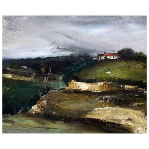         ( Landscape with a House on the Hill)   37. x 30.,  1190