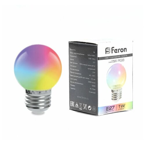 // Feron   Feron E27 1W RGB  LB-37 38126,  102