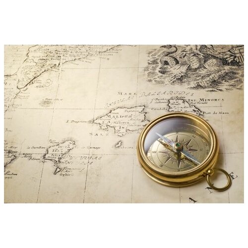       (Map and compass) 3 45. x 30.,  1340