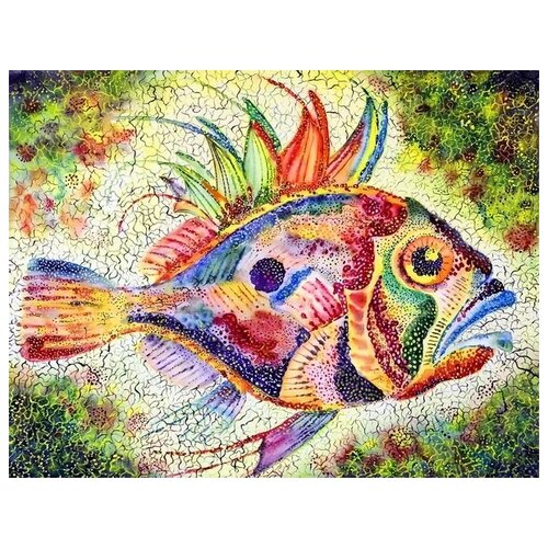      (Colorful fish) 52. x 40.,  1760