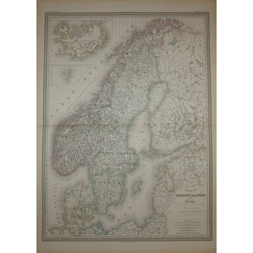   ,    / Carte du Danemark, de la Suede et de la Norvege,  44000 Kniga