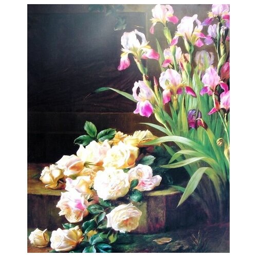       (Roses and irises) Antonov Aleksey 50. x 61.,  2300