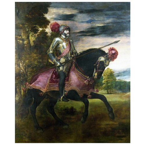      V   ( Emperor Carlos V on Horseback)  50. x 61.,  2300