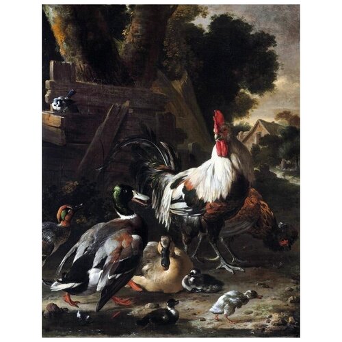      (Rooster and Duck) 30. x 39.,  1210