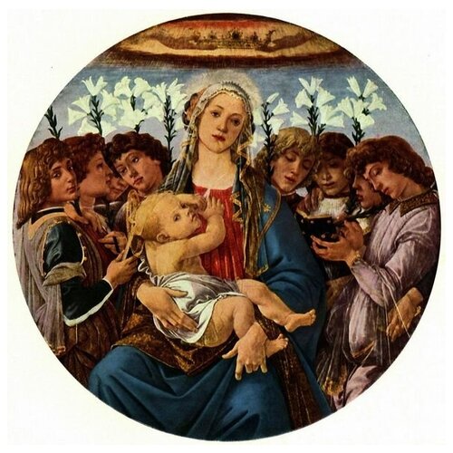         (Madonna with eight singing angels)   50. x 50.,  1980