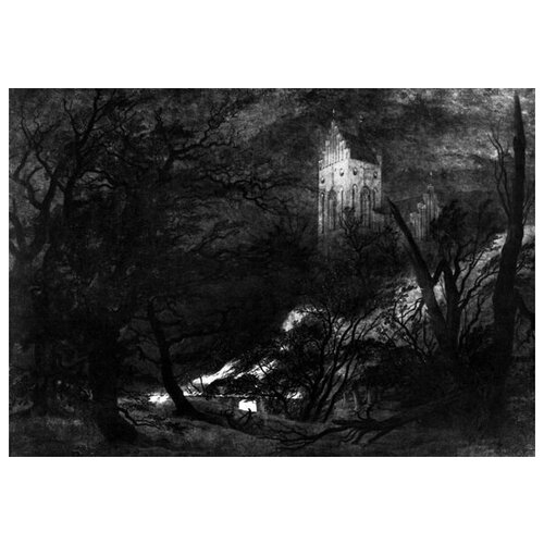         (Burning House and Gothic Church)    43. x 30.,  1290