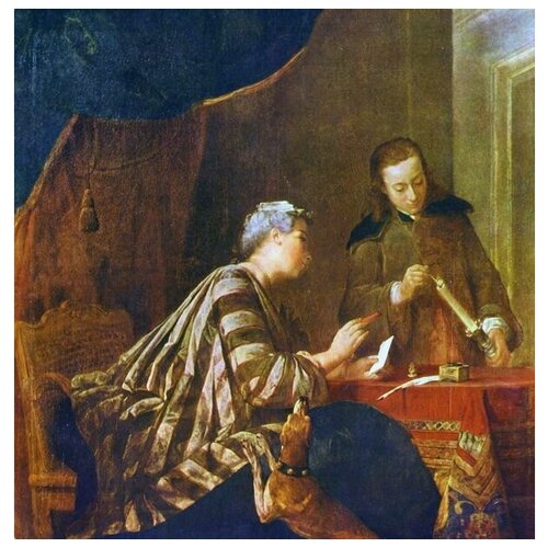       (Lady Sealing a Letter)     50. x 51.,  2030