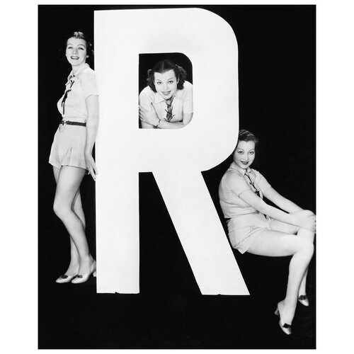       R (Girls around the letter R) 40. x 50.,  1710
