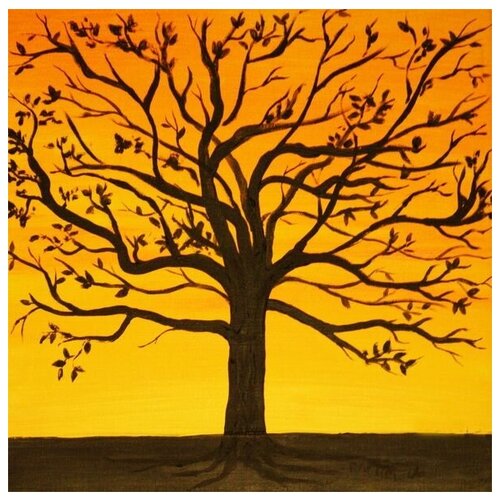       (Sunset tree) 50. x 50.,  1980