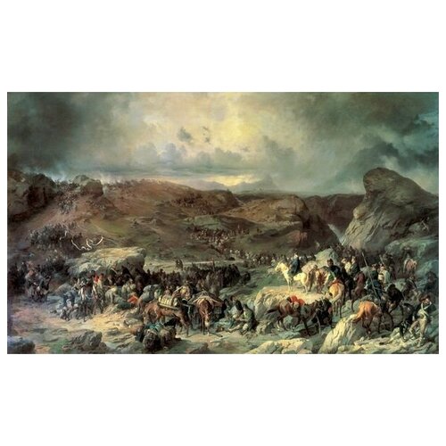        - (Moving troops Suvorov Crossing St. Gotthard)   66. x 40.,  2120