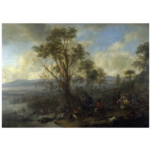         (A Stag Hunt)   71. x 50.,  2580
