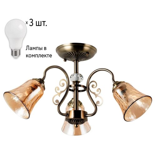    Arte lamp Nicole A2702PL-3AB+Lamps388716,  4490