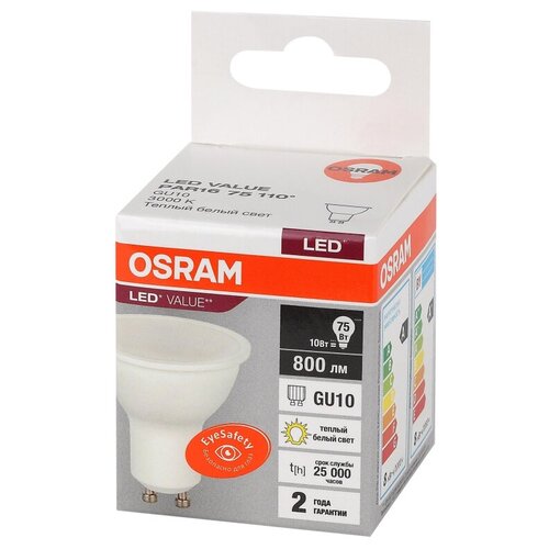   OSRAM LED Value PAR16, 800, 10 ( 75), 3000,  242