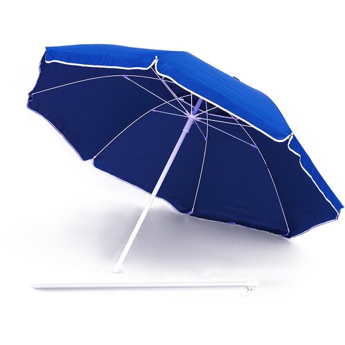 Зонт пляжный круглый складной с металлической ручкой, с клапаном, 220 см, бордовый, цена 2400р