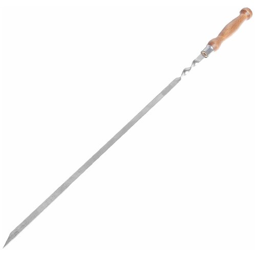 Шампур для шашлыка Sima-land с деревянной лакированной ручкой, 750х12х2 мм (Ш247), цена 406р