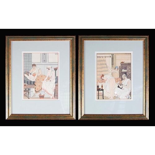 Медицина Гиппократа (Медицинская эротика). Набор из 2 цветных литографий. Франция, 1932 год, цена 154725р