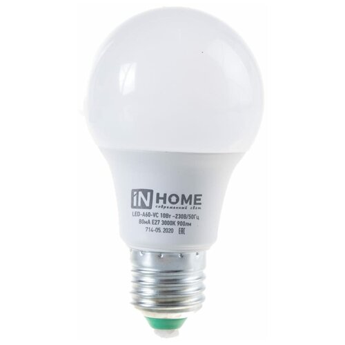    LED-A60-VC 10  3000 . . E27 950 230 IN HOME 4690612020204,  99 IN HOME