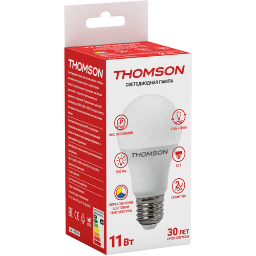 THOMSON LED A60 11W 900Lm E27 3000K/6500K/4000K 3-STEP CCT,  475