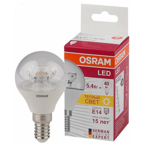   LED STAR CLASSIC P 40 5.4W/830 5.4   3000 . . E14 470 220-240 . OSRAM 4052899971622,  216