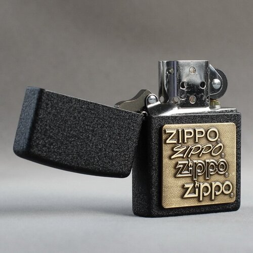  ZIPPO 362 ZIPPO Logo   Black Crackle,  6550