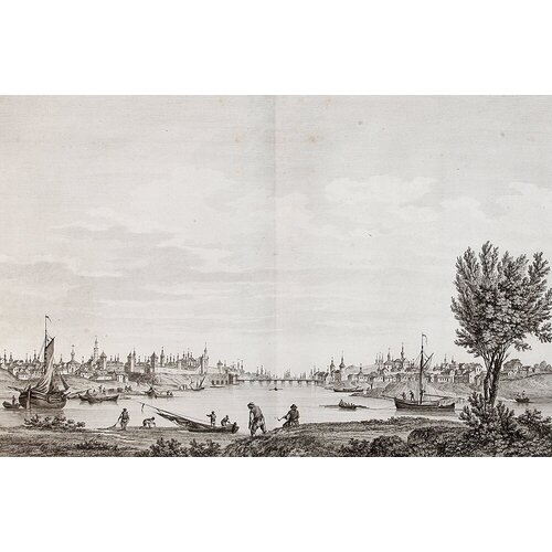 Вид на Великий Новгород. Резцовая гравюра на меди. Франция, 1780-е гг., цена 99000р