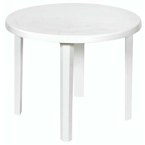 Стол садовый круглый 85.5x71x85.5 см, пластиковая мебель для дачи, банкета, кафетерия, цвет бриллиант, практичный материал с огромным разнообразием фо, цена 3690р