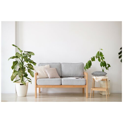 Садовый диван Soft Element Бергер-С, бежевый, деревянный, с подлокотниками и подушками, на террасу, на веранду, для дачи и сада, дачный, для бани, цена 27590р
