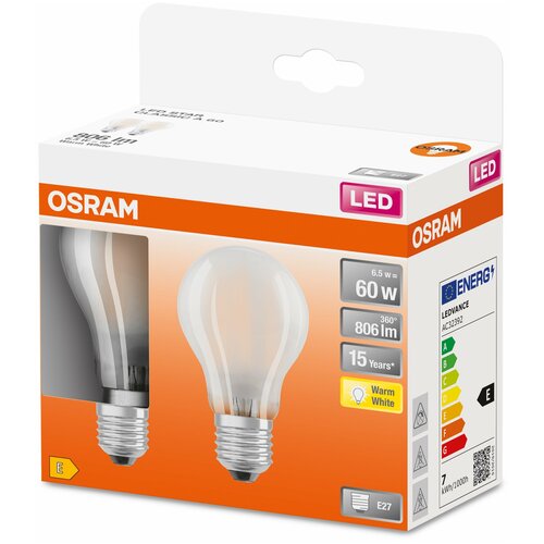  LEDSCLA60 7W/827 230VGLFR E27 1X2 OSRAM -  ,  419 Osram