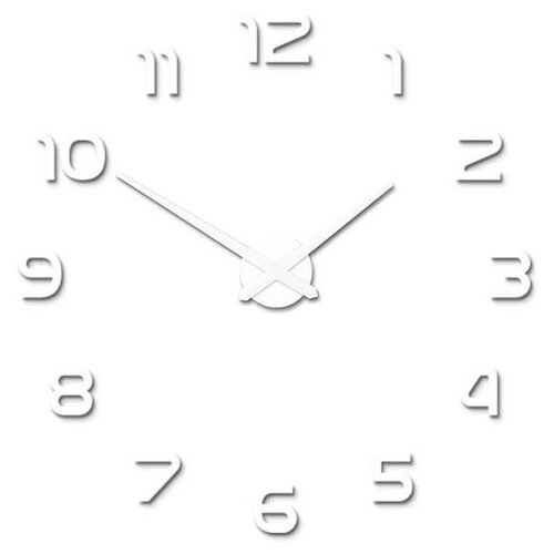 Часы настенные интерьерные большие бесшумные 3D ORACLE серебристые, 80-120 см, цена 1890р