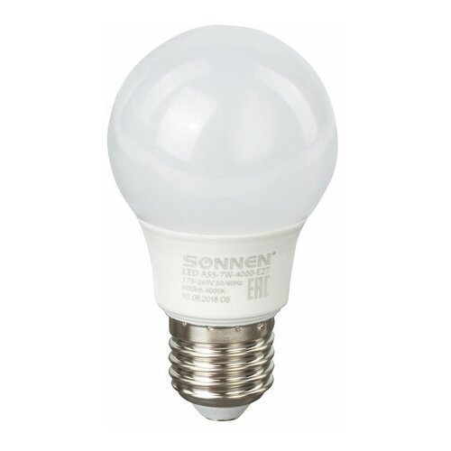   SONNEN, 7 (60) ,  27, ,   , 30000 , LED A55-7W-4000-E27, 453694,  137