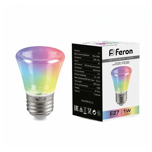   Feron LB-372   E27 1W RGB   ,  110