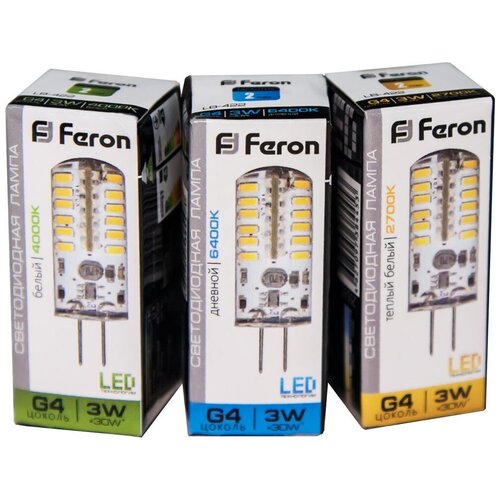 ����� ������������ LED 3�� 12� G4 ������� ����������. 25533 FERON, ���� 184�