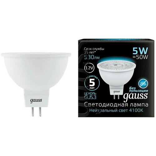  GAUSS MR16 5 GU5.3 LED 530 4100K 12 ,  1189