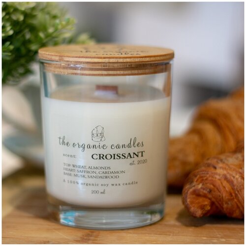      The Organic Candles  - Croissant 200 ml,  1390