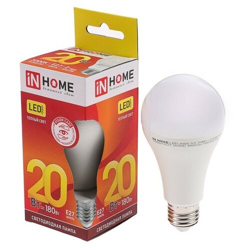    4407593 IN HOME LED-A60-VC, 27, 20 , 230 , 3000 , 1900 ,  260