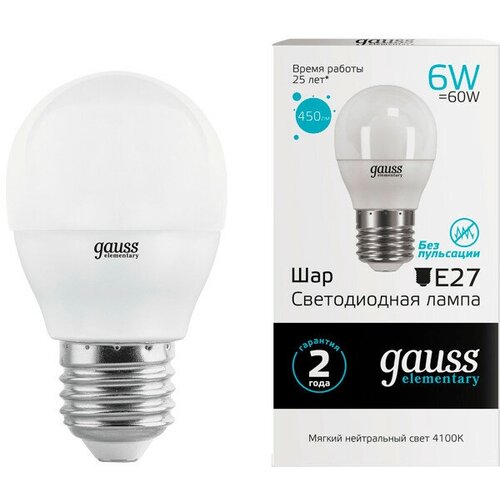    GAUSS Elementary 6 27 Led 450 4100K ,  315 gauss