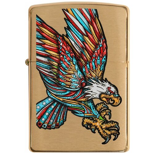    ZIPPO Classic 49667 Tattoo Eagle Design   Brushed Brass - ,  4730